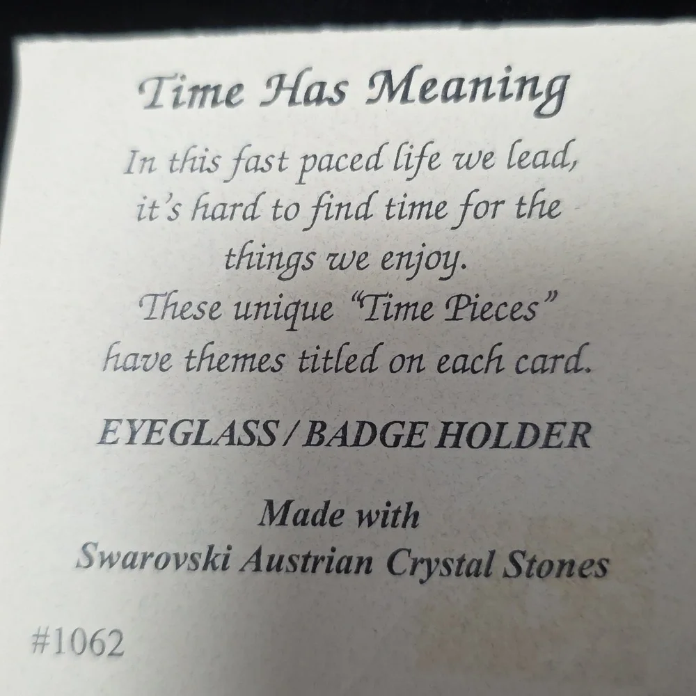 Treasured Memories Eyeglass/Badge Holder, Handcrafted In‎ Oregan 2000s #1062
